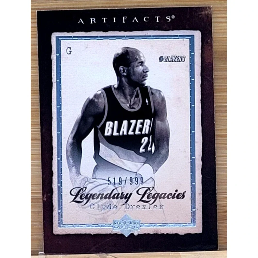 2007-08 UD ARTIFACTS CLYDE DREXLER #D/999 LEGENDARY LEGACIES PORTLAND
